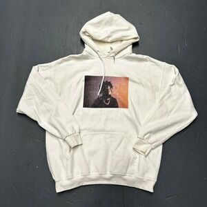 Men's white Rod wave hip hop rapper graphic pullover hoodie sweatshirt